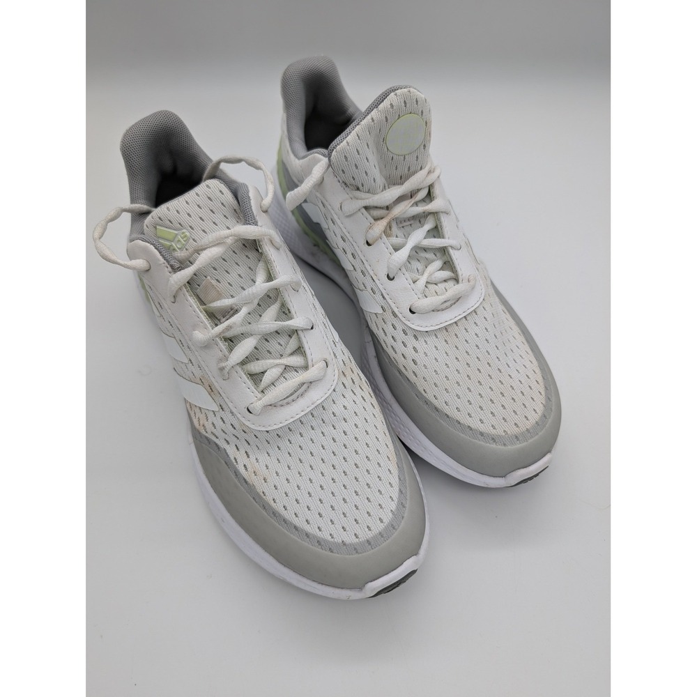 Adidas Climacool Bounce‎ Women's Running Shoes Size 8.5 Grey White Lime Green